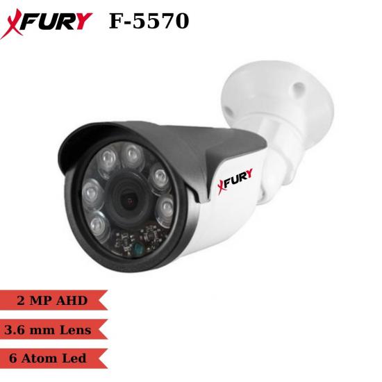 Fury 5mp 3.6mm Lensli 1080P 2mp Görüntü 6 Atom LED Gece Görüşlü Full Hd Güvenlik Kamerası