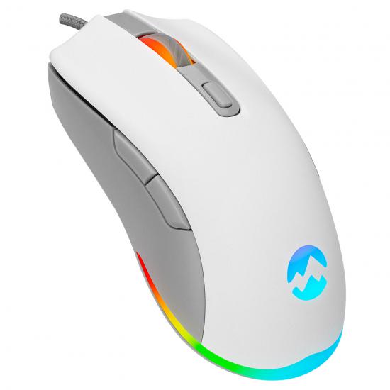 Everest SGM-L1 Lumos RGB Kablolu Optik Oyuncu Mouse Beyaz