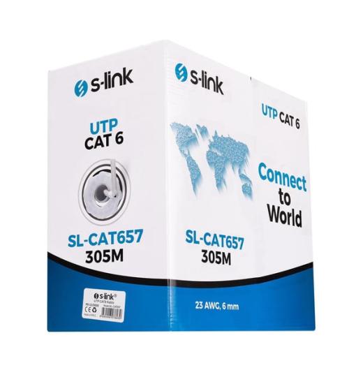 S-Link Cat6 Kablo 305 Metre Gri